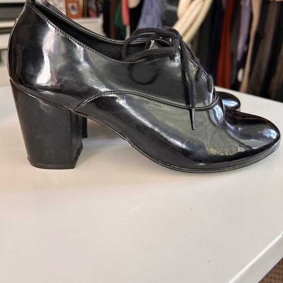American Apparel Black Patent Leather Heels Size 7M - Picture 10 of 10